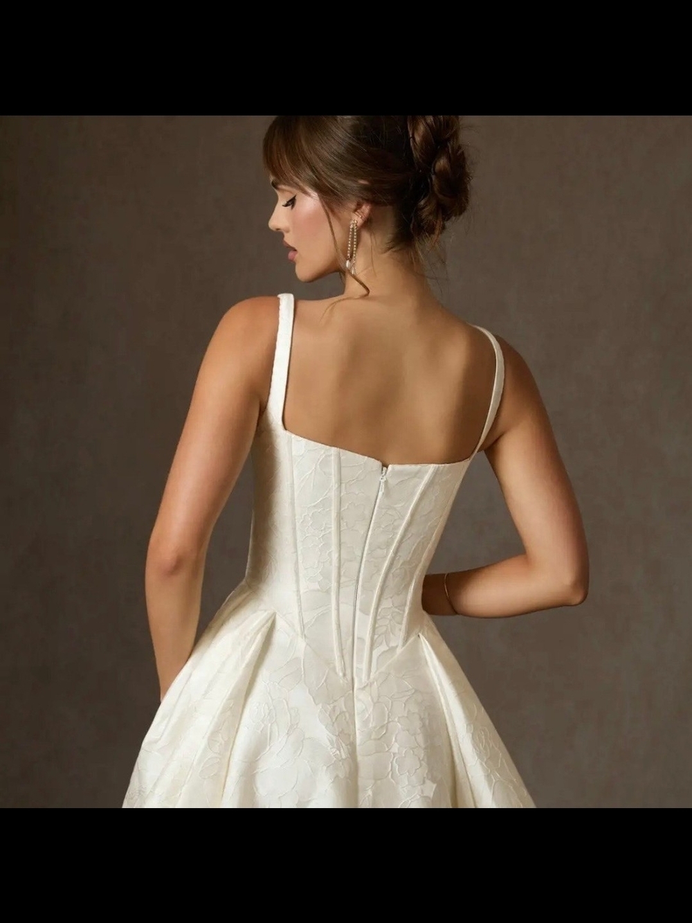 Azazie Ivory Sleeveless Ball Gown Wedding Dress - Picture 5 of 11